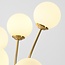 Moderne Stehlampe Claire 5-flammig in Gold mit milchweißem Glas