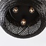 3-flammige Deckenlampe Caia aus handgeflochtenem Bambus - Schwarz