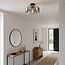 Deckenlampe Dome - Schwarz und Rauchglas