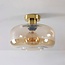 Deckenlampe Dome - Gold und Amberglas
