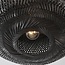Boho-Chic-Deckenlampe Yuan aus handgeflochtenem Bambus in Schwarz