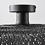 Boho-Chic-Deckenlampe Yuan aus handgeflochtenem Bambus in Schwarz