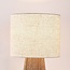 Tischlampe im Boho-Chic mit Leinenschirm - Ranpu