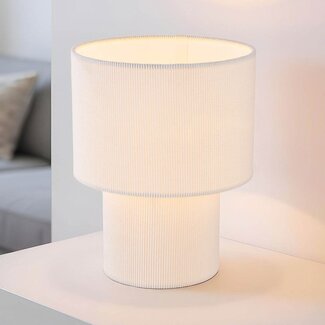 Tischlampe Tavolo mit Samtschirm - beige