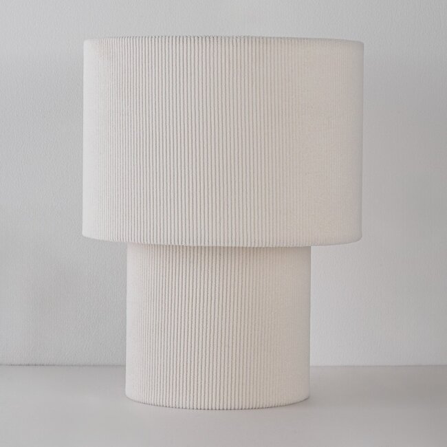 Tischlampe Tavolo mit Samtschirm - beige