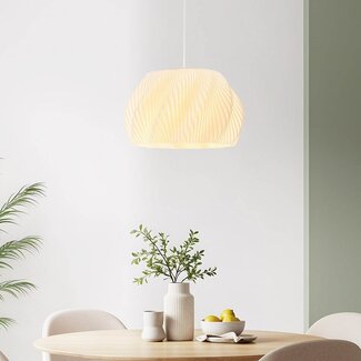 3D-gedruckte Hängelampe Tiba - welliges Design