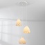 3-flammige Hängelampe Inswa 3D-gedruckt - welliges Design