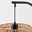 Stehlampe Sora Japandi mit natürlichem Schirm - schwarz