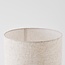 Stehlampe Haku mit cremefarbenem Stoffschirm - Holz