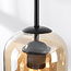 Design-Hängeleuchte Tovano 3-flammig aus amber Glas