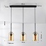 Design-Hängeleuchte Tovano 3-flammig aus amber Glas
