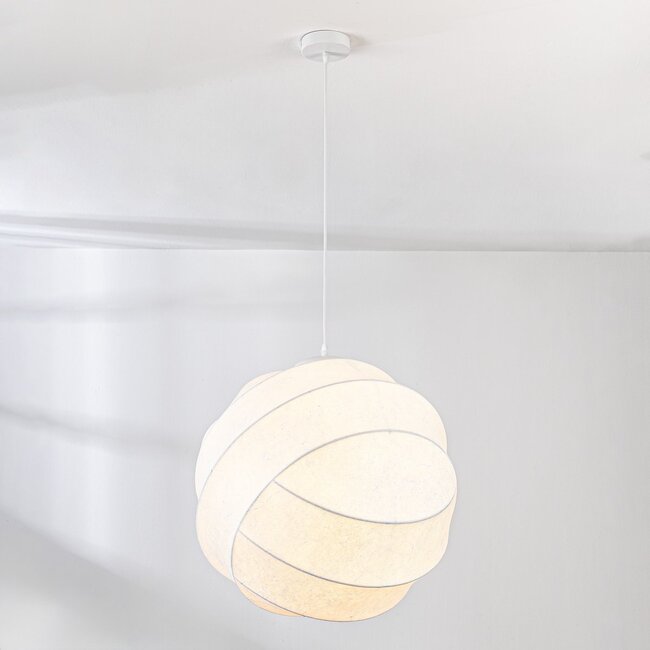 Minimalistische Pendelleuchte Soie in Seidenoptik