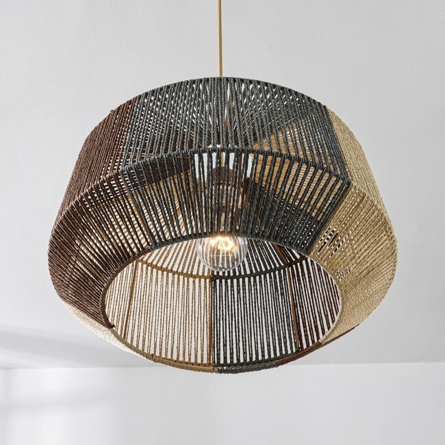 Ravon Pendelleuchte aus dreifarbig geflochtenem Seil