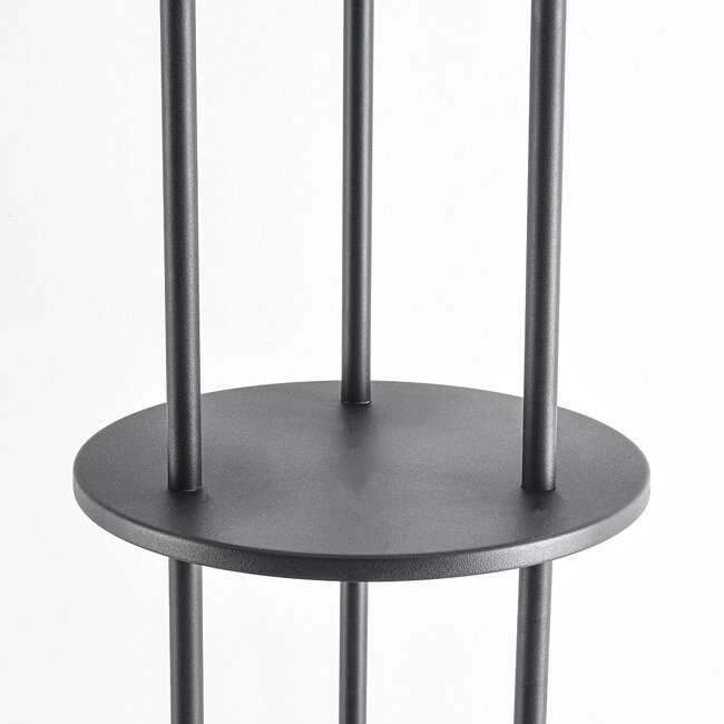 Solar Stehleuchte Vinta, 3-stufig dimmbaren LEDs und geflochtenem Seil, schwarz