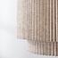 Hängelampe Tressa mit geriffeltem Stoffschirm - Beige