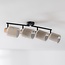 Deckenlampe Noura mit schwenkbaren Spots - Schwarz und Beige