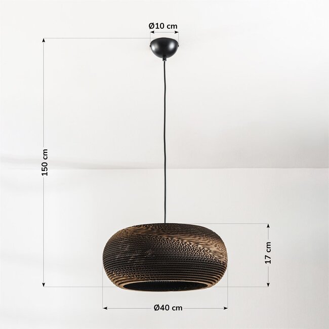 Papp-Hängeleuchte Kaja