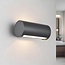 Badezimmer-Wandlampe Willus in Dunkelgrau, IP65
