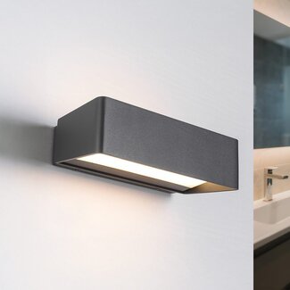 Badezimmerlampe Raf in Dunkelgrau, IP65