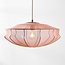Minimalistische Pendelleuchte Feronia mit rosa Stoffschirm Ø45 cm