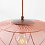 Minimalistische Pendelleuchte Feronia mit rosa Stoffschirm Ø45 cm