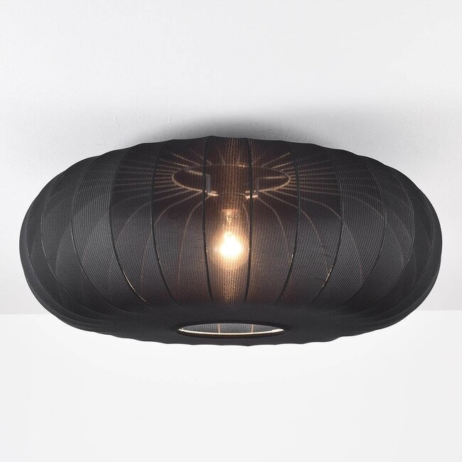 Deckenlampe Celara mit Stoffschirm - Schwarz Ø 70 cm