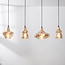Moderne 4-flammige Pendelleuchte mit amber Glas - Maracas