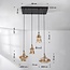 Retro-Pendelleuchte Maracas mit amber Glas - 4-flammig