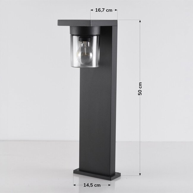 Stehleuchte Alrigo mit Glasschirm, 1-flammig