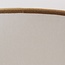Moderne Pendelleuchte Ovala mit beigem Leinenschirm und braunen Akzenten Ø70 cm