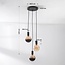 3-flammige Pendelleuchte Illumine - Schwarz, Set inklusive dimmbarer E27 LED-Lampen