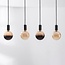 4-flammige Pendelleuchte Nivelle - Schwarz, Set inklusive dimmbarer E27 LED-Lampen