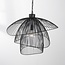 Design-Hängelampe Oria in Schwarz mit Metallschichten