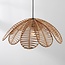 Natürliche Boho-Pendelleuchte Tawi mit offenem Lampenschirm