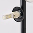 Stehlampe Tyson 5-flammig in Schwarz mit Rauchglas