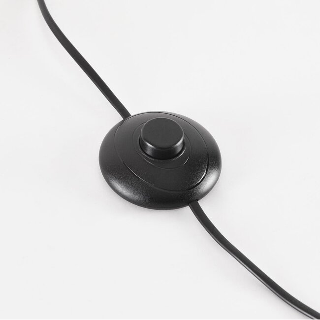 Stehleuchte Plecta - handgefertigte Lampe aus Bast mit schwarzem Rahmen 103 cm