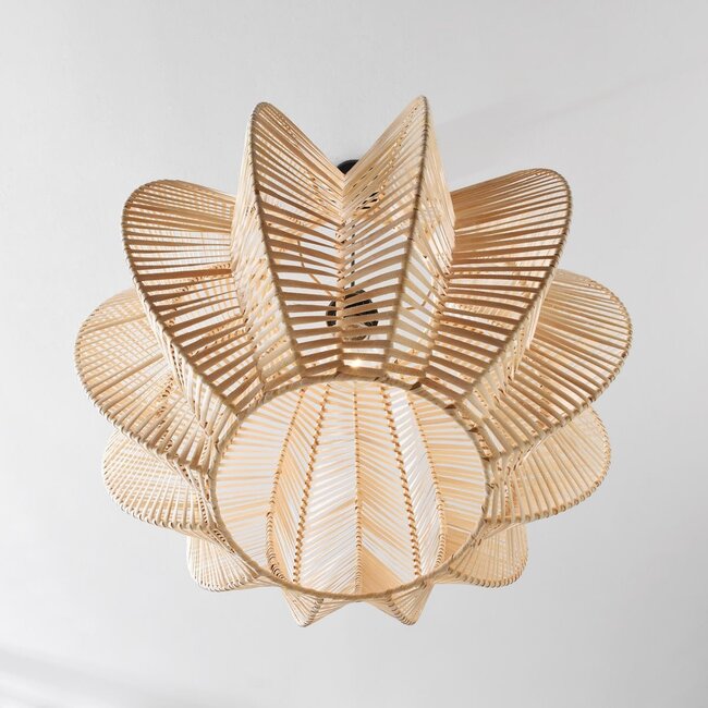 Rattan-Hängelampe Pagna - handgeflochten mit natürlichem Design