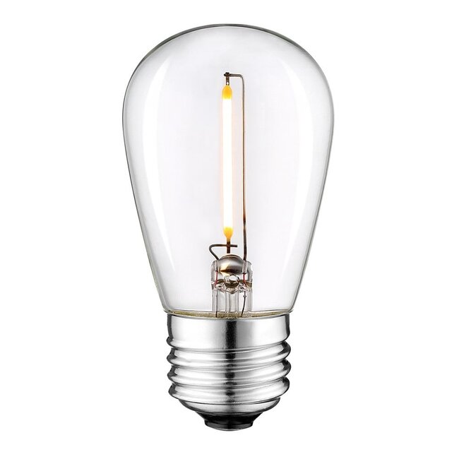 Dimmbare 1-Watt Filament-Glühlampe aus Kunststoff: 15 oder 25 Stück