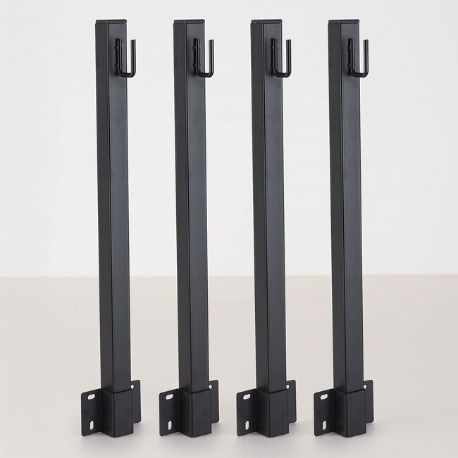Hängende Metallpfosten mit Haken 45 cm, 4er-Set für den Außenbereich