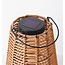 Solar-Tischleuchte Suya aus Rattan - mit integrierter LED