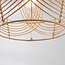 Rattan-Pendelleuchte Kima mit geflochtenem Naturschirm