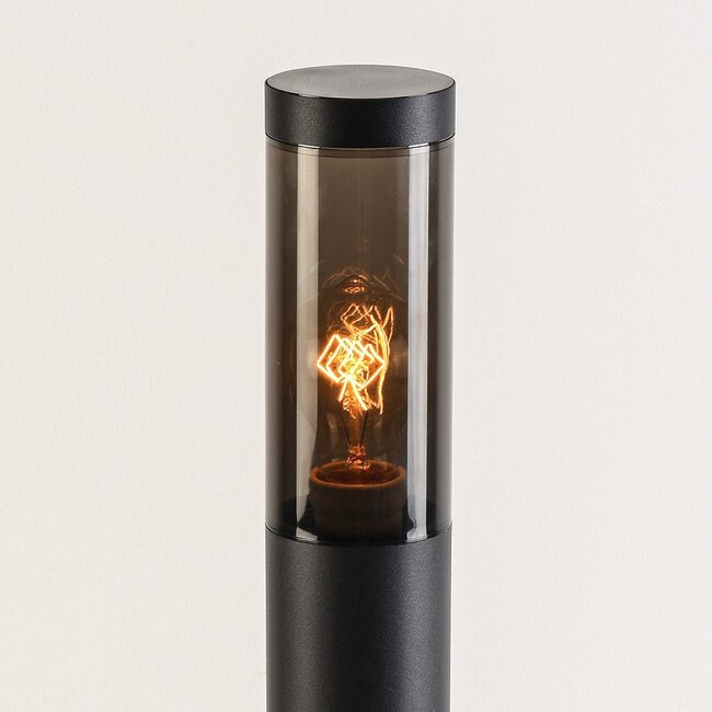 Stehleuchte Livia mit Glasschirm - schwarz