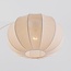 Japandi Bogenlampe Marell - beige Leuchte mit Leinenschirm