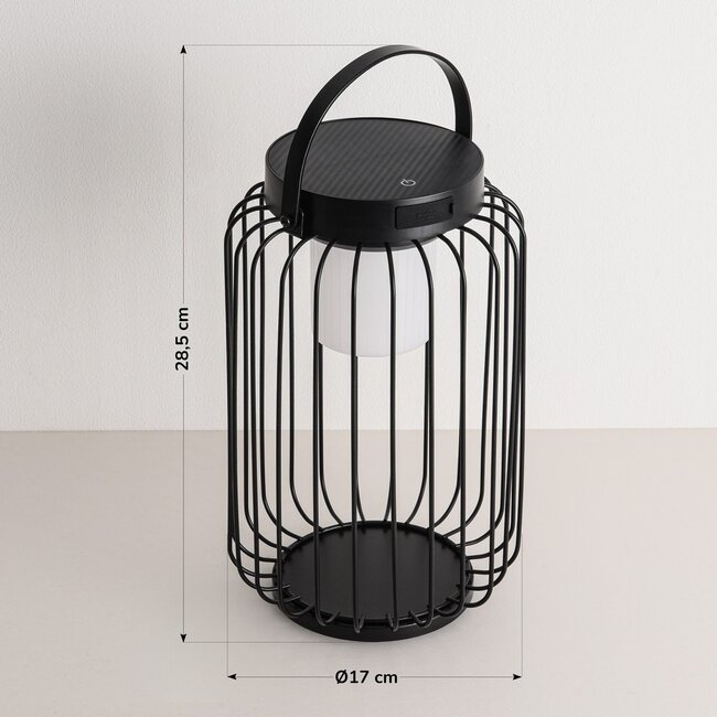Solar-Laterne Luxon - Schwarz mit integrierter LED
