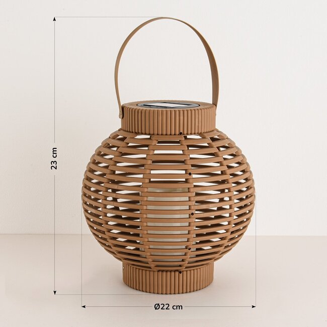 Solar-Laterne Zolux in Rattanoptik - mit integrierter LED