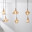 Industrial Pendelleuchte Calypso 6-flammig mit Amberglas