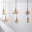 Industrial Pendelleuchte Calypso 6-flammig mit Amberglas