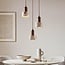 3-flammige Pendelleuchte Lito mit Terrazzo-Effekt und Holz