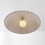 Geriffelte Pendelleuchte Olea mit matter Kreideoptik (Gesso-Finish)