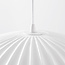 Geriffelte Pendelleuchte Olea mit matter Kreideoptik (Gesso-Finish)